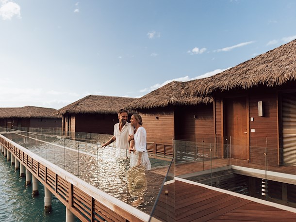 Couple in bungalow